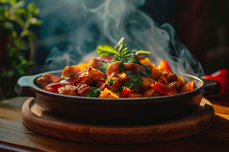 Sizzling Apple Pie on Hot Plate: A Culinary Masterpiece