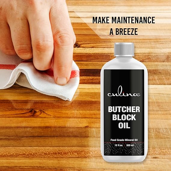 Culina Butcher Block Oil For Cutting Boards, Countertops, Butcher Blocks & More