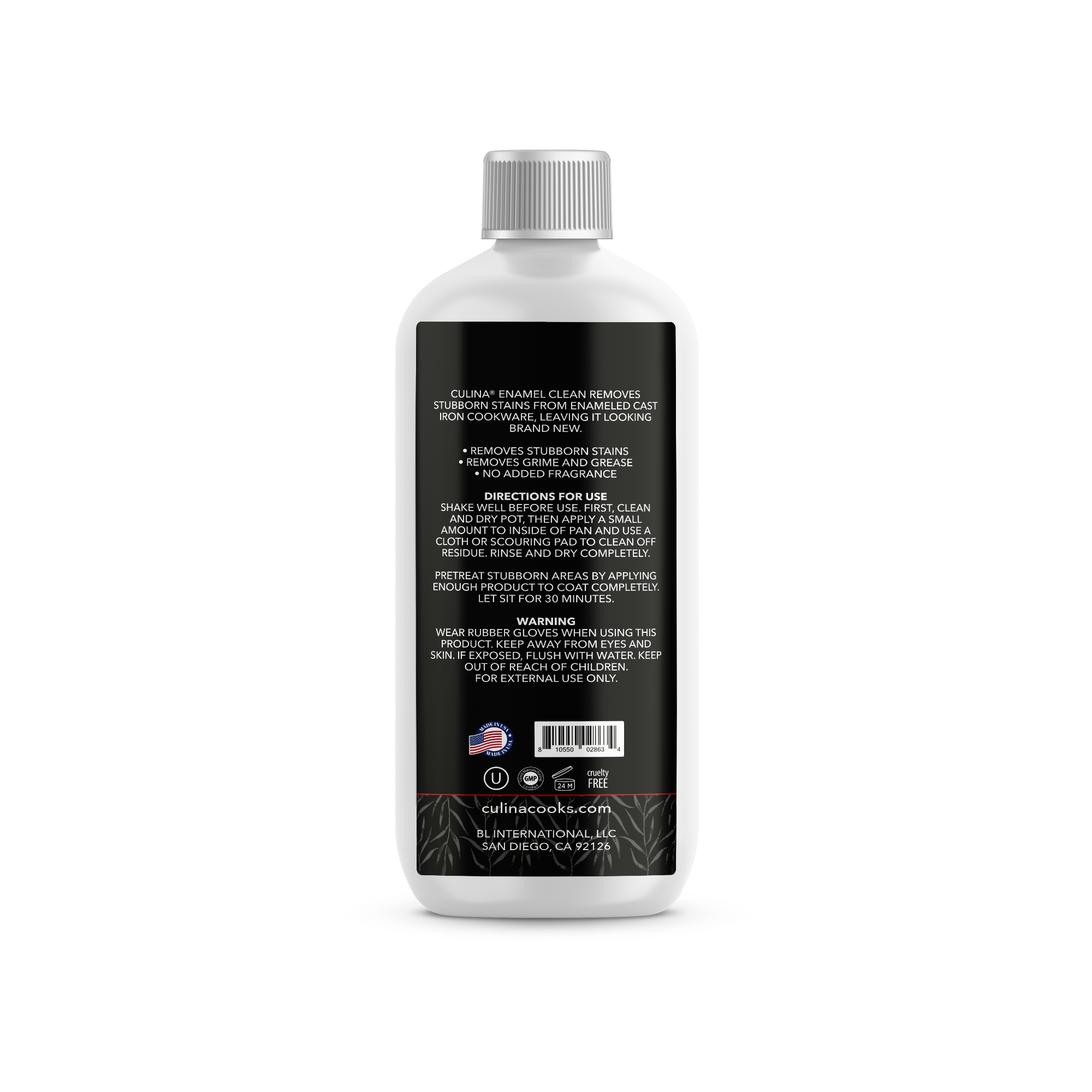 Culina Enamel Clean | Kosher OU Certified | 12 oz | Made in USA - Livananatural