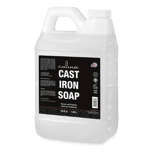Cast Iron Soap by Culina - Cleans and Protects Cast Iron Cookware, Kosher Certified 64 oz