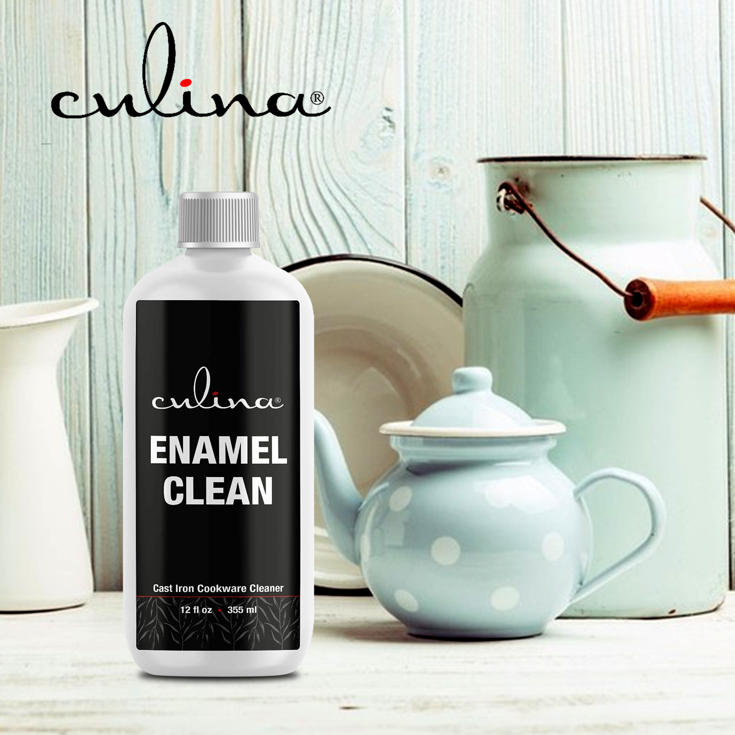 Culina Enamel Clean | Kosher OU Certified | 12 oz | Made in USA - Livananatural