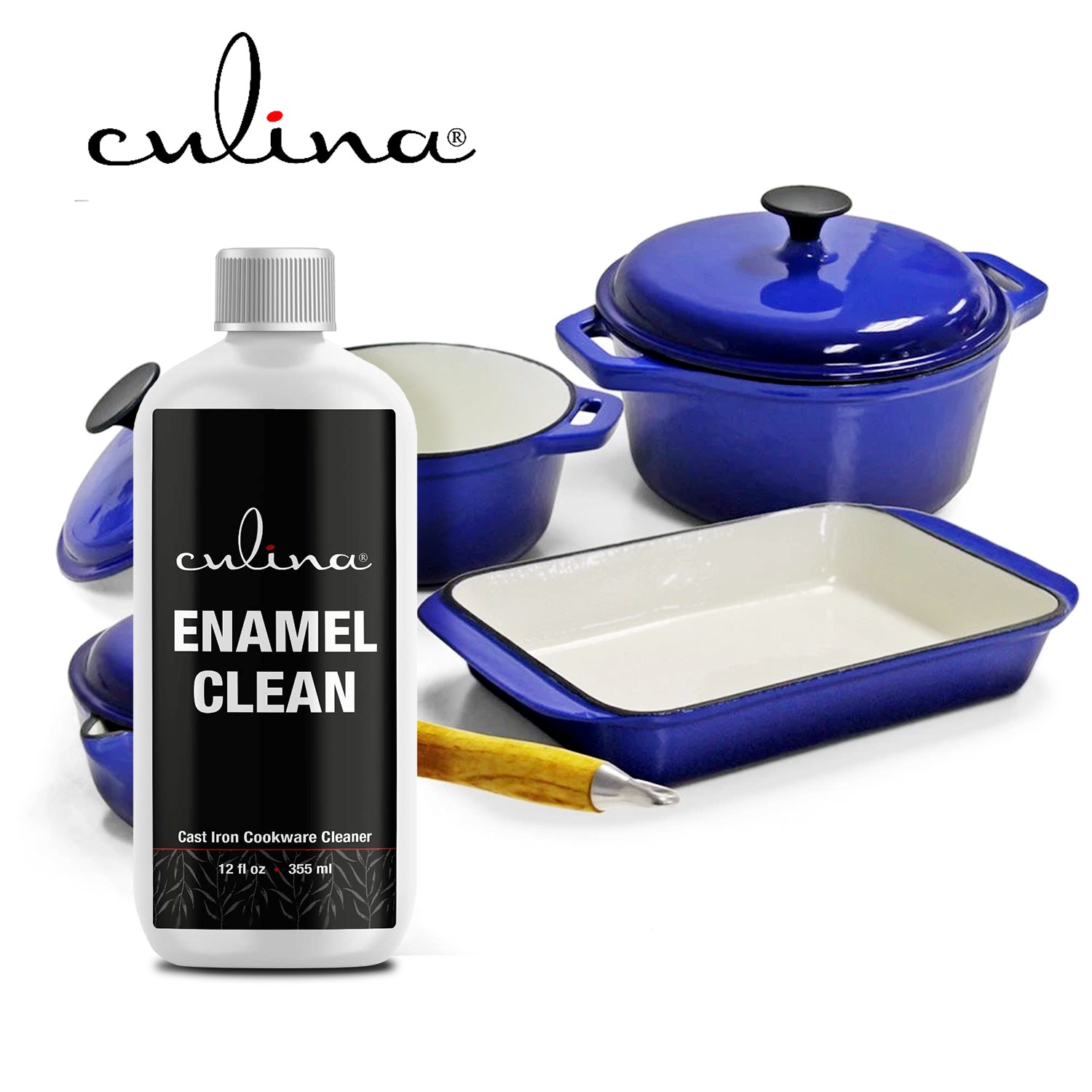Culina Enamel Clean | Kosher OU Certified | 12 oz | Made in USA - Livananatural
