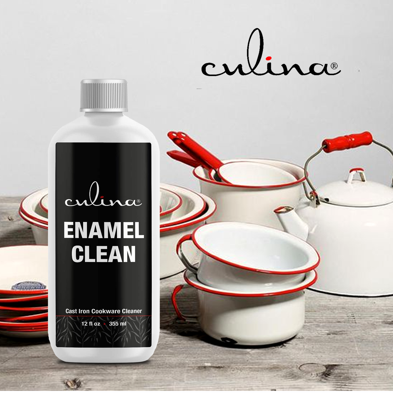 Culina Enamel Clean | Kosher OU Certified | 12 oz | Made in USA - Livananatural