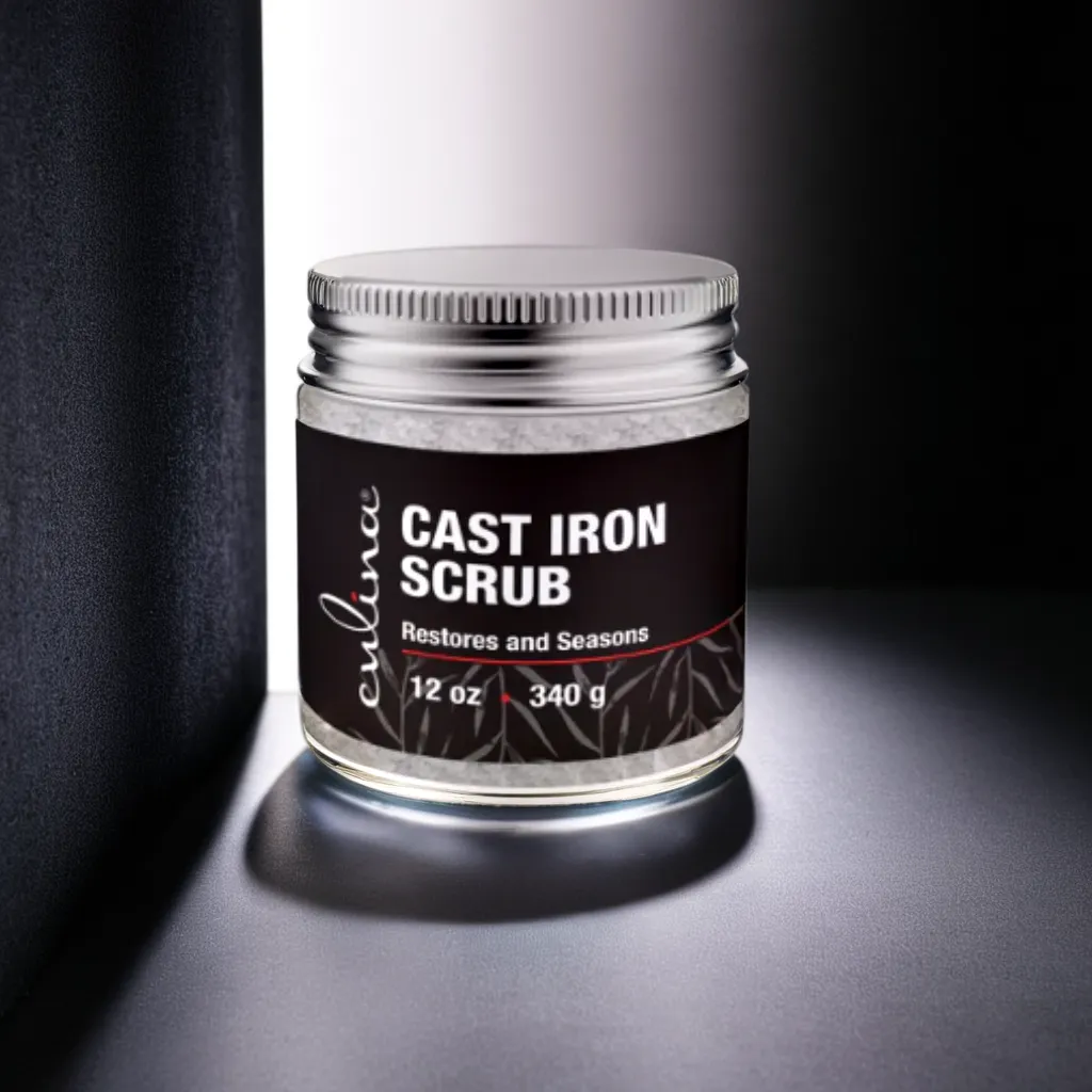 Culina Natural Cast Iron Scrub: Rust-Free, Scratch-Free Cleaning & Care