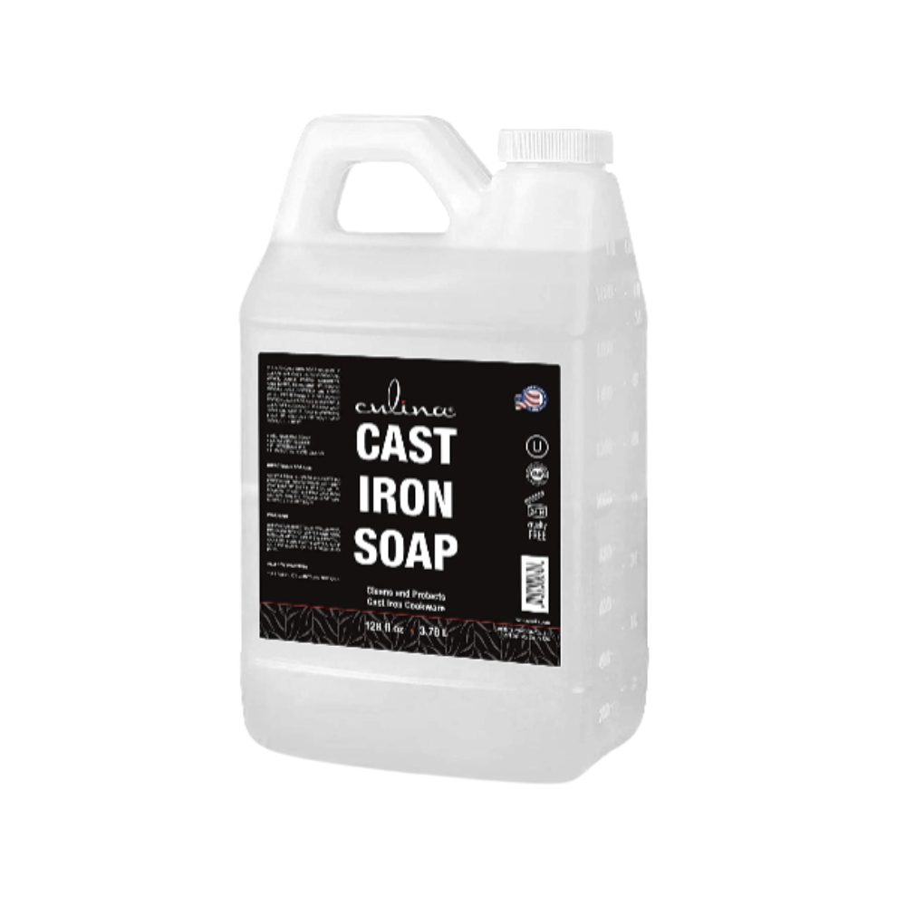 Cast Iron Soap by Culina - Cleans and Protects Cast Iron Cookware, Kosher Certified 128oz
